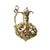 Vintage 14K Gold Etruscan Style Ewer Charm With Pearl