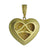 Vintage Heavy 18K Gold and Diamond Heart Pendant
