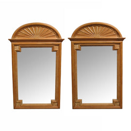 Pair Of La Barge Carved Pine Georgian Style Mirrors