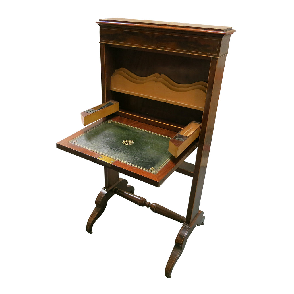English Nineteenth Mahogany Small Folding Desk
