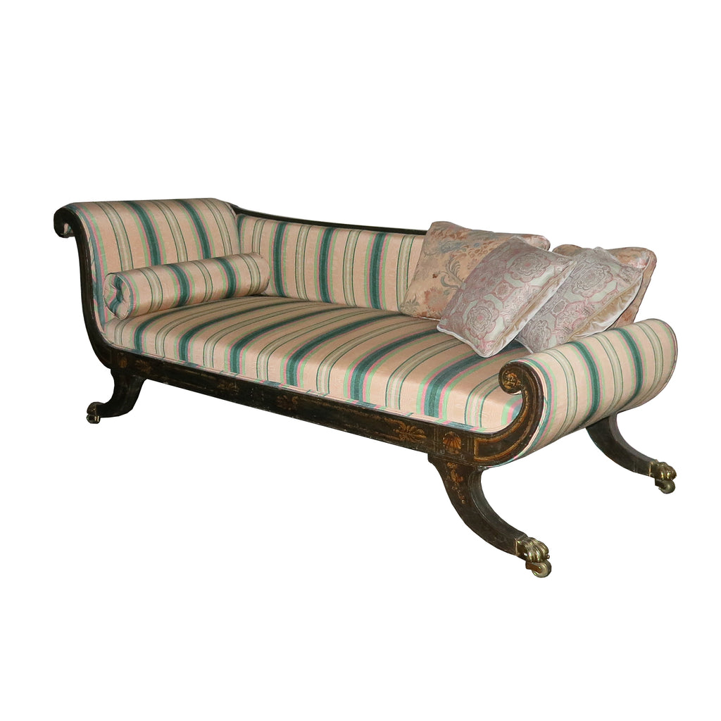 Regency Period Painted Recamier Sofa