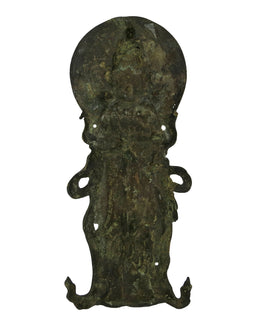 Japanese 18th/19th Century Bronze Figural Deity Plaque back
