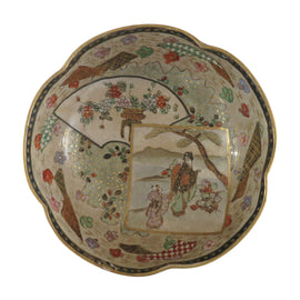 Japanese Meiji Period Satsuma Earthenware Bowl top