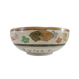Japanese Meiji Period Satsuma Earthenware Bowl side