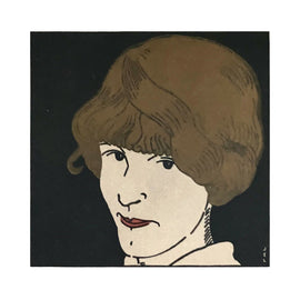 Jean E. Laboureur French “Masque Aux Cheveux d Or” Print
