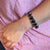 Joe Moquino Native American Sterling Silver Onyx Cuff Bracelet Vintage Mens