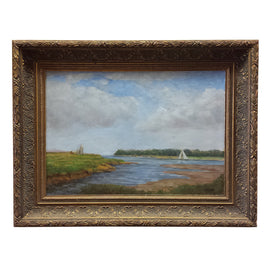 Kenneth Milton Oil on Board - Coastal Landscape