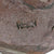 Meiji Period Japanese Pottery Boat INITIAL