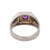 Vintage Men's 14K White Gold Ring With Amethyst