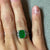 Antique Edwardian Platinum Diamond and Jade Jadeite Ring