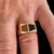 Vintage Men's 14K Gold Onyx, Goldstone & Diamond Ring