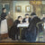 Miniature Judaica Watercolor Depicting Child Reading from Talmud