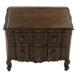 Miniature Vintage Louis XV Style Walnut Desk front