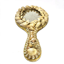 Victorian Shell Hand Mirror for Vanity