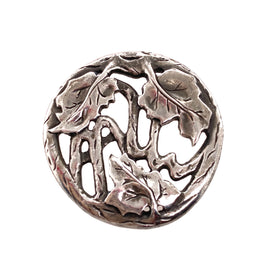 Modernist Sterling Silver Leaf Brooch & Pendant face view