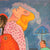 N. Ojeda ( Nina Ohman ) ” Figures With Mountain And Sun ” Acrylic On Canvas signature