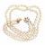 14K Gold Double Strand Akoya Cultured Pearl Necklace