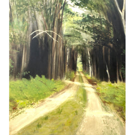 Oil on Panel, Susan Hambleton, Impressionist Landscape close 