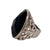 Sterling Silver Faceted Onyx Ring Side 