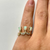 Vintage 14K Gold Opal and Diamond Crown Ring