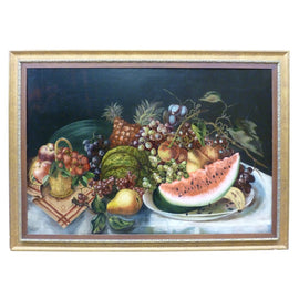 19th Century American Still Life With Watermelon