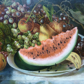19th Century American Still Life With Watermelon