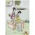 Painted porcelain plaque depicting two women