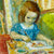Boris Simon, Painting of Young Girl”Petite Fille Dessiniart”