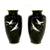 Pair Japanese Cloisonne Vases With Flying Cranes front