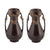 Pair Of Bronze French Art Nouveau Vases Leon Kann