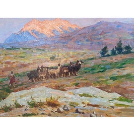 Pair Of Impressionist Landscapes Henry Sene, French close single