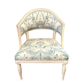 Pair of Late 18th C. Swedish Carved & Upholstered Chairs single