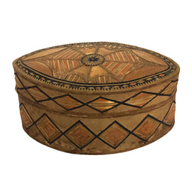 Paper Box with Matchstick Geometric Wooden Surface side