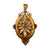 Victorian Etruscan Revival 14K Gold Seed Pearl Garnet Locket Pendant