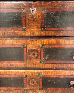 18th C. Continental Faux Painted Chest of Drawers
