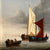 David Beatty British 20th Century “ Boats In Harbor “ Oil On Panel