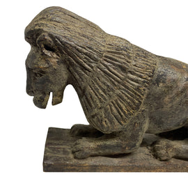 Carved Wooden Folk Art  Lion, Possibly North Carolina c. 1850