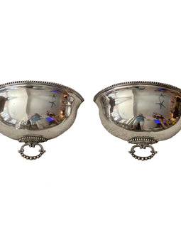 Pair Of Silver On Copper Plated Wall Pockets Circa 1880