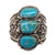 Vintage Native American Sterling & Turquoise Unisex Cuff Bracelet