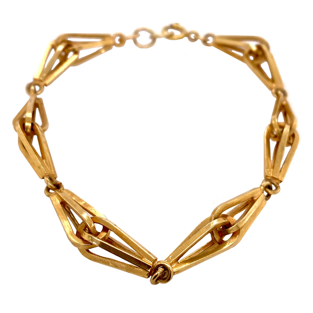 Vintage 14K Gold Link Bracelet