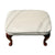 Queen Anne Style Carved Walnut Upholstered Foot Stool top