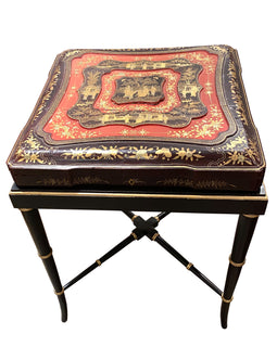 Rare 19th Century Large China Trade Gilt Lacquer Box top