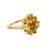 Abstract Modernist 14K Gold Gemstone Cocktail Ring