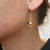 18K Gold Etruscan Style Jeweled Earrings