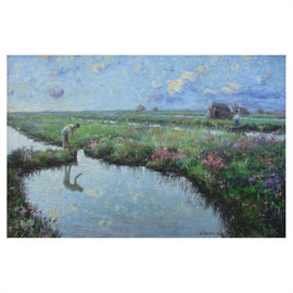 Giuseppe Sigon Oil on Canvas Italian 1904