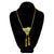 Vintage 18K Gold Leaf Necklace With Turquoise & Two Tassel Drops
