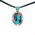 Silver Native American Inlaid Mosaic Stoned Pendant