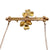 English 15Ct Gold Turquoise & Seed Pearl Clover Repourposed Necklace