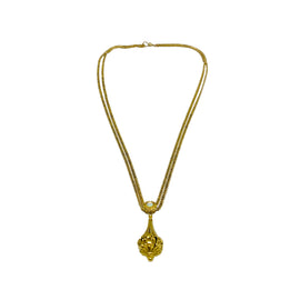 Victorian 14K Gold Opal Slide Necklace with Ornate Drop full view