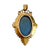 Back view of Victorian Etruscan Revival 14K Gold Seed Pearl Garnet Locket Pendant